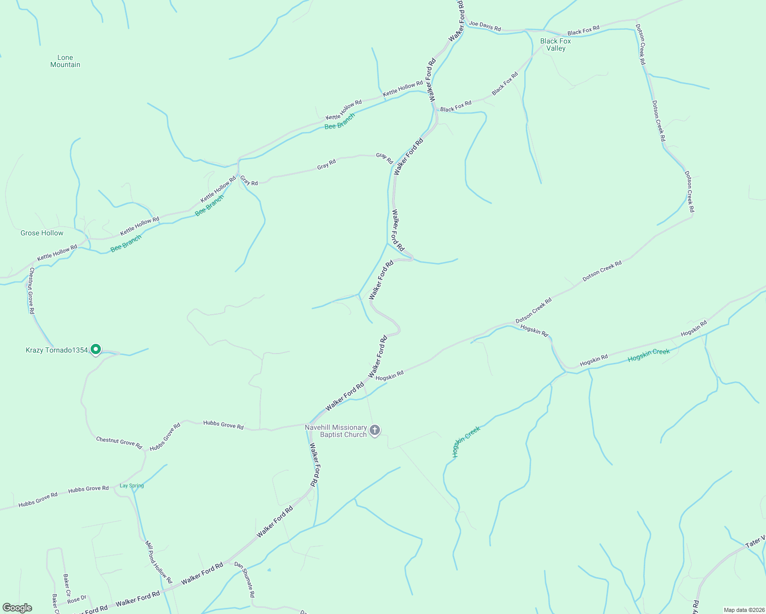 map of restaurants, bars, coffee shops, grocery stores, and more near 1387 Walkers Ford Road in Maynardville