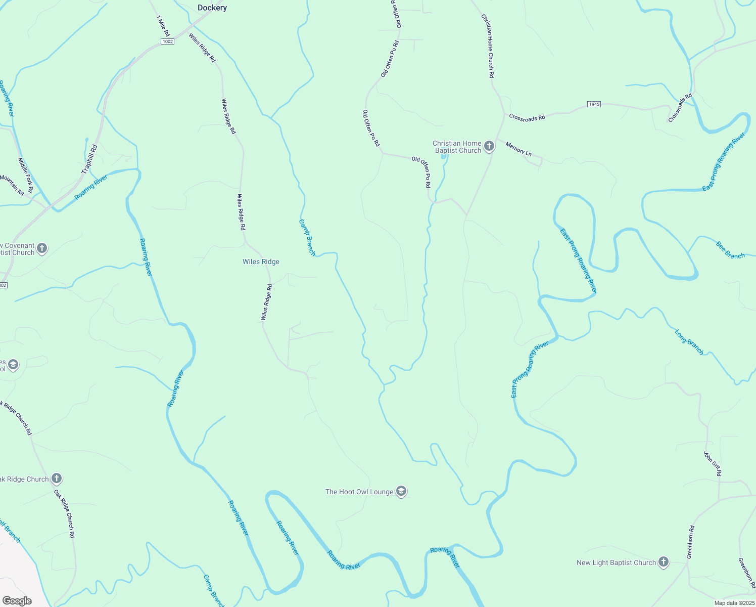 map of restaurants, bars, coffee shops, grocery stores, and more near 1034 Edsel Road in Traphill