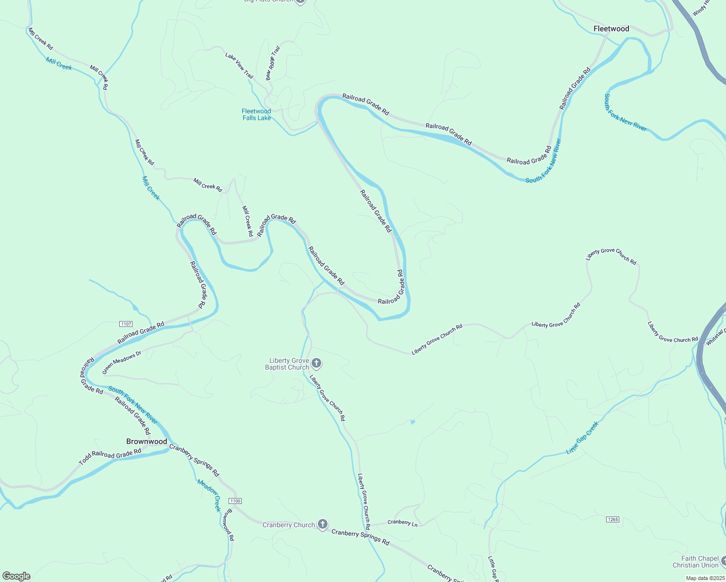 map of restaurants, bars, coffee shops, grocery stores, and more near 331 New River Farms Road in Fleetwood
