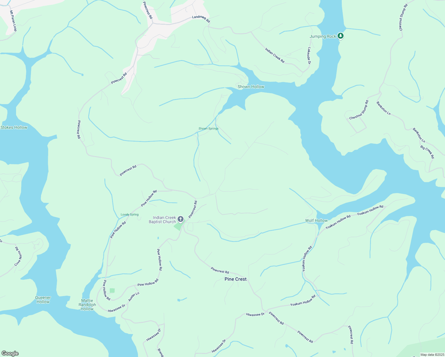 map of restaurants, bars, coffee shops, grocery stores, and more near 256 Hutson Lane in Jacksboro