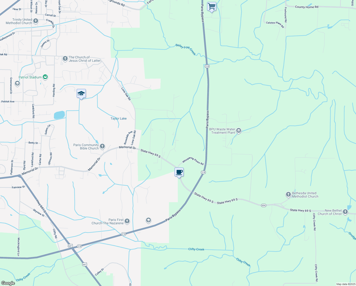 map of restaurants, bars, coffee shops, grocery stores, and more near 202 Cole Fairway in Paris