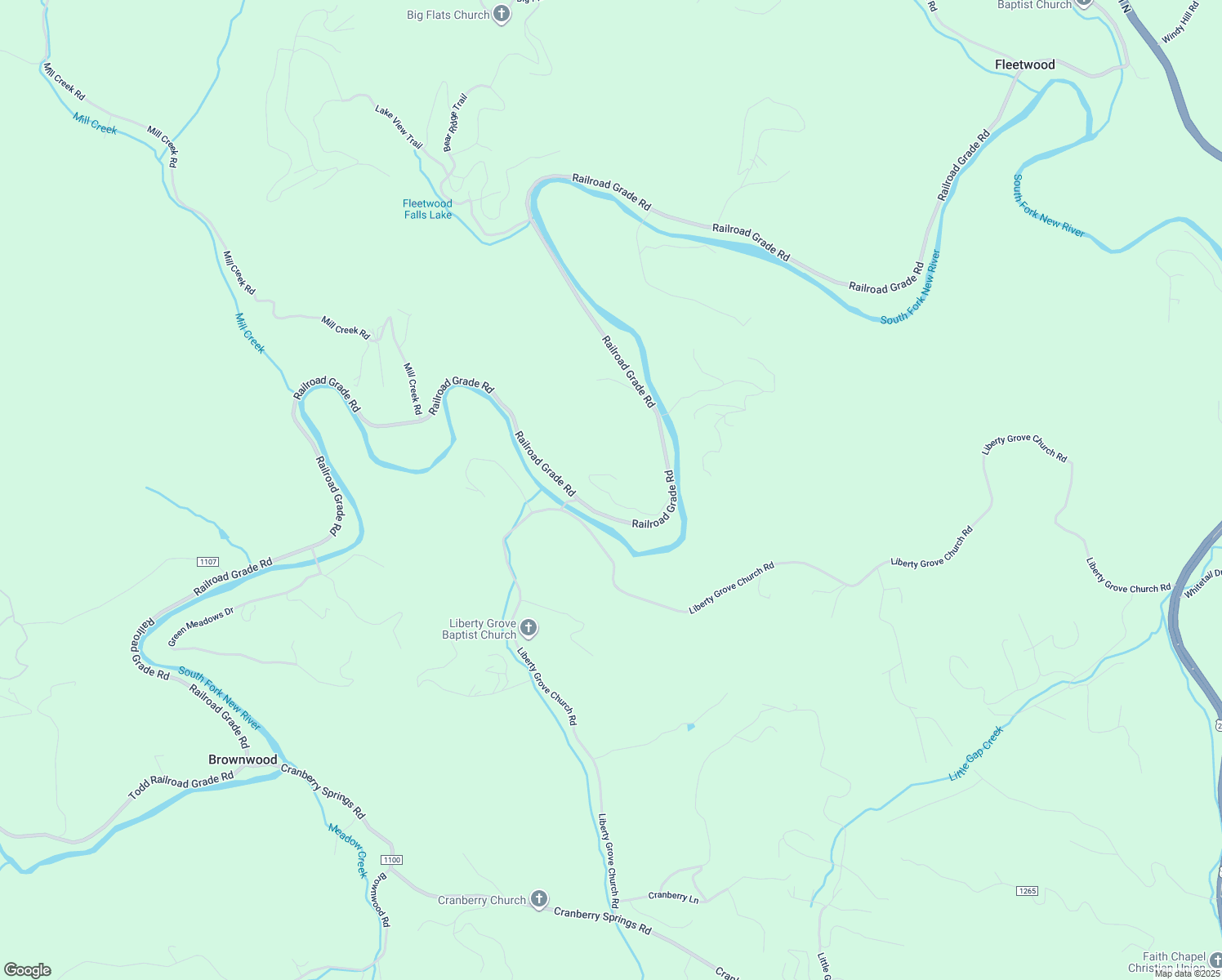 map of restaurants, bars, coffee shops, grocery stores, and more near 530 New River Farms Road in Fleetwood