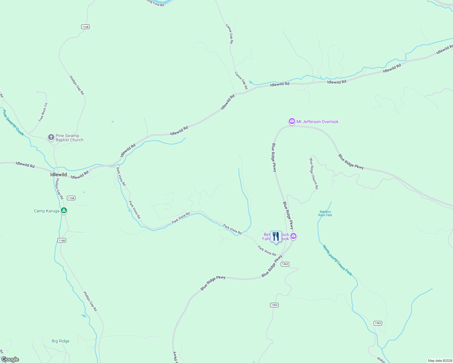 map of restaurants, bars, coffee shops, grocery stores, and more near 326 James F Watson Road in West Jefferson