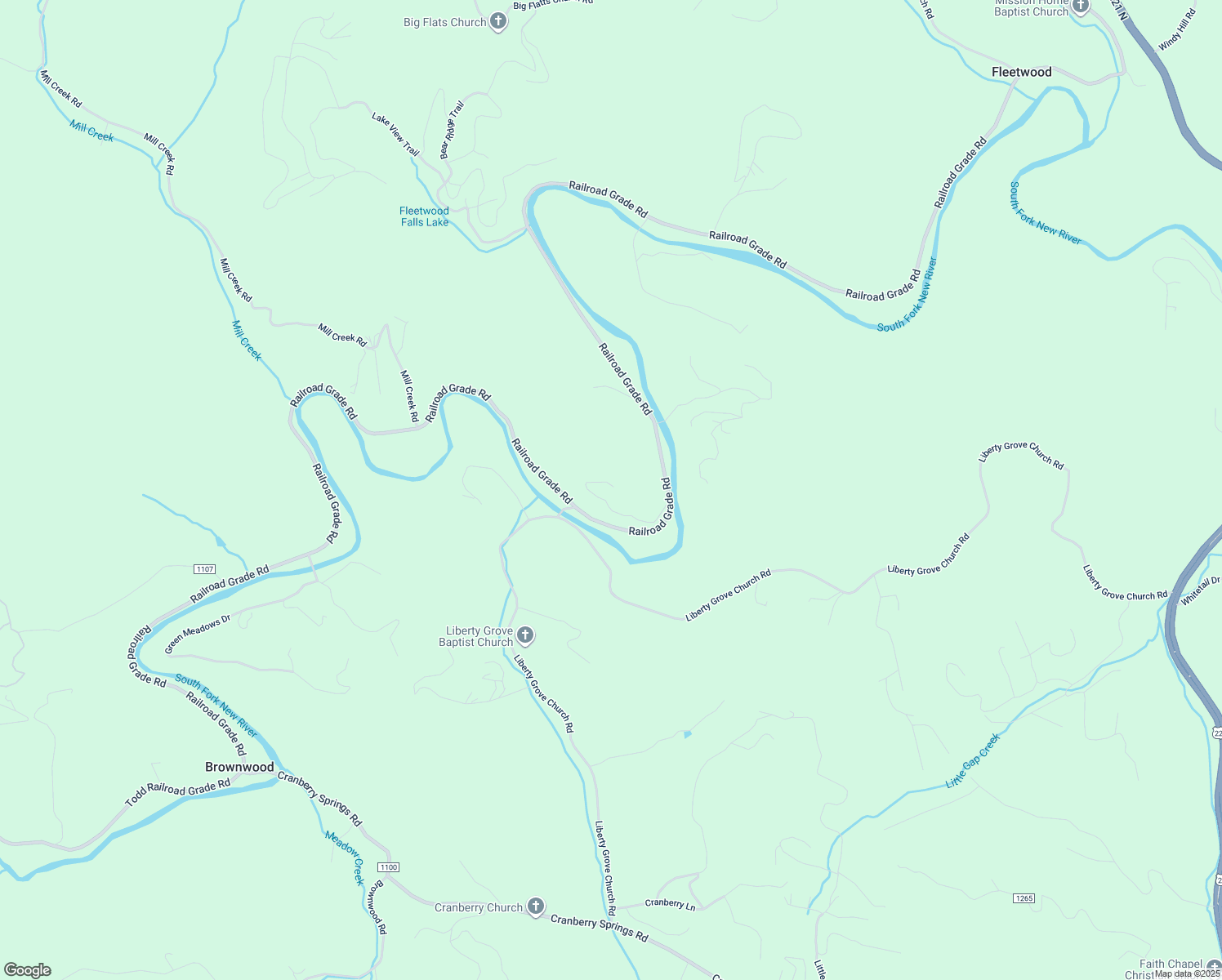 map of restaurants, bars, coffee shops, grocery stores, and more near 530 New River Farms Road in Fleetwood