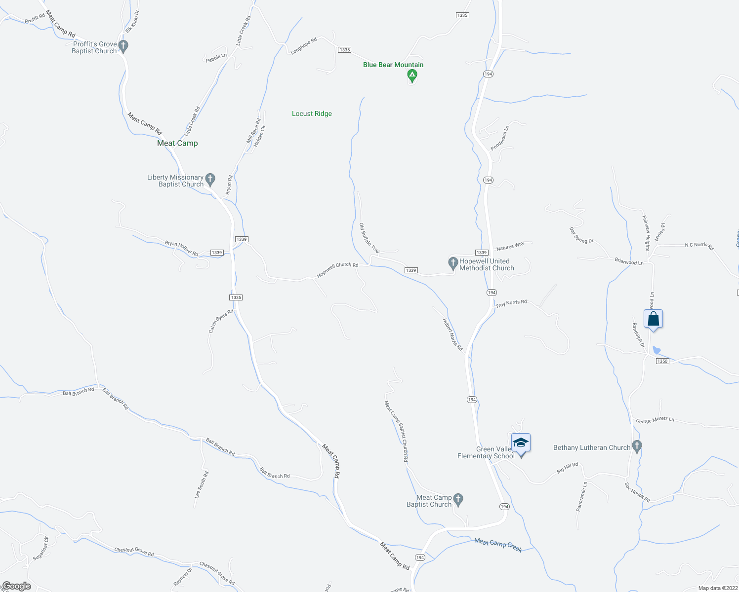map of restaurants, bars, coffee shops, grocery stores, and more near 275 Green Knob Mountain Rd in Boone