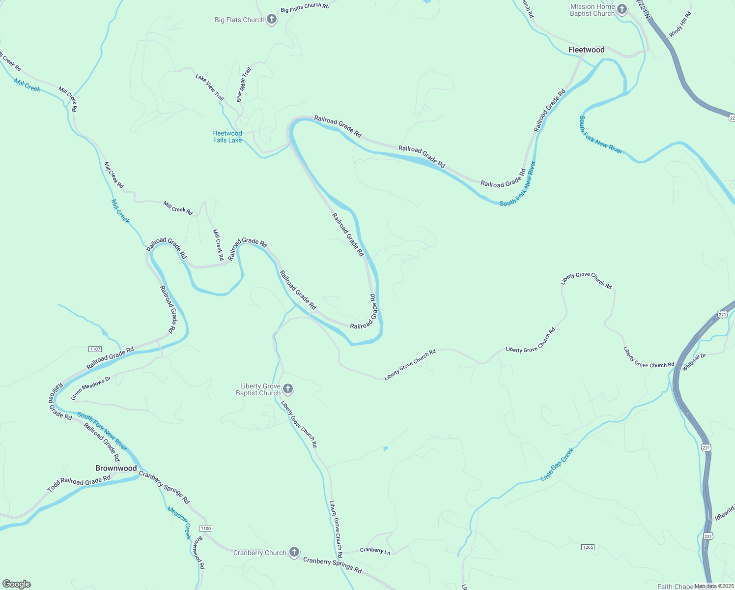 map of restaurants, bars, coffee shops, grocery stores, and more near 3946 Railroad Grade Road in Fleetwood