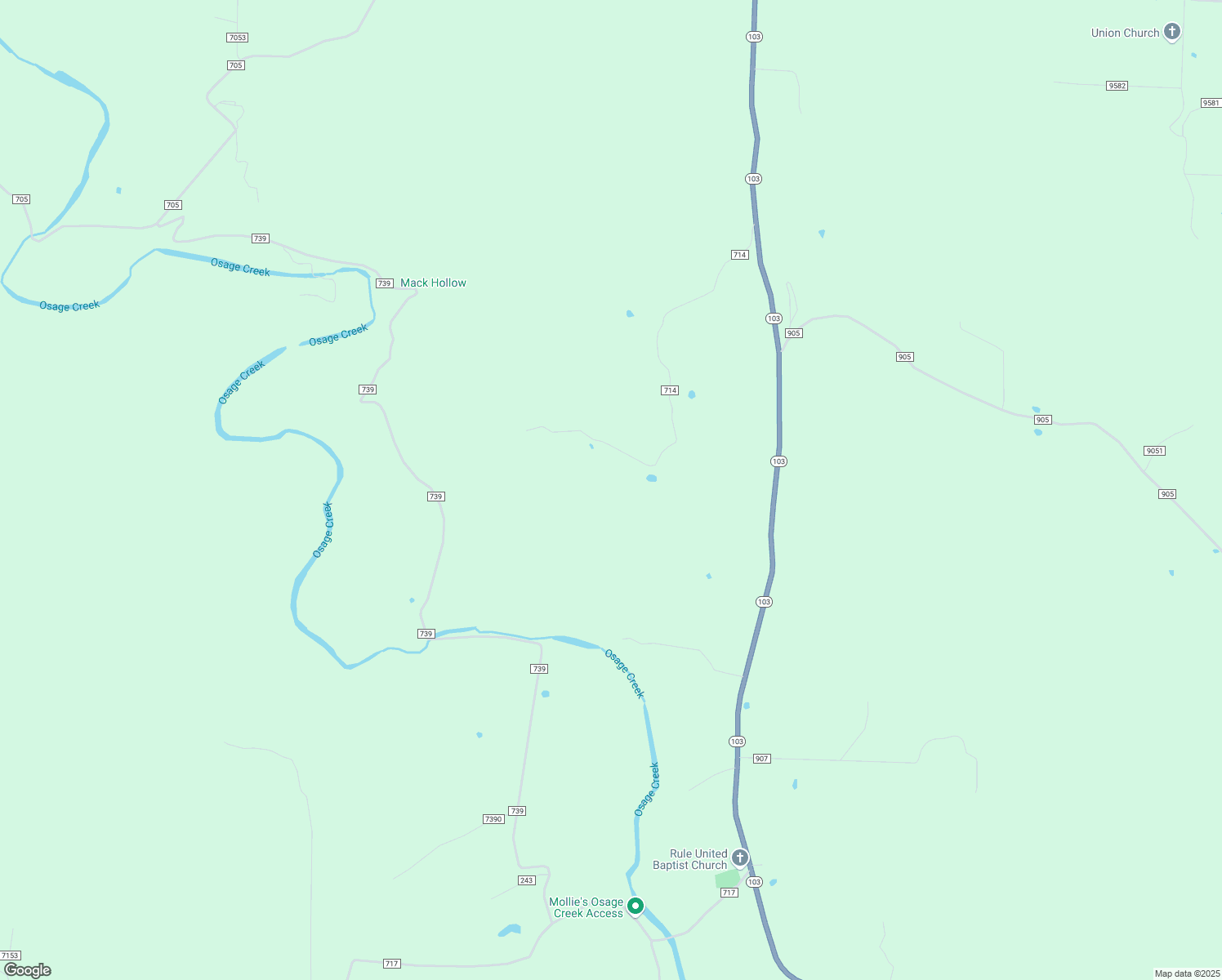 map of restaurants, bars, coffee shops, grocery stores, and more near 937 County Road 714 in Green Forest