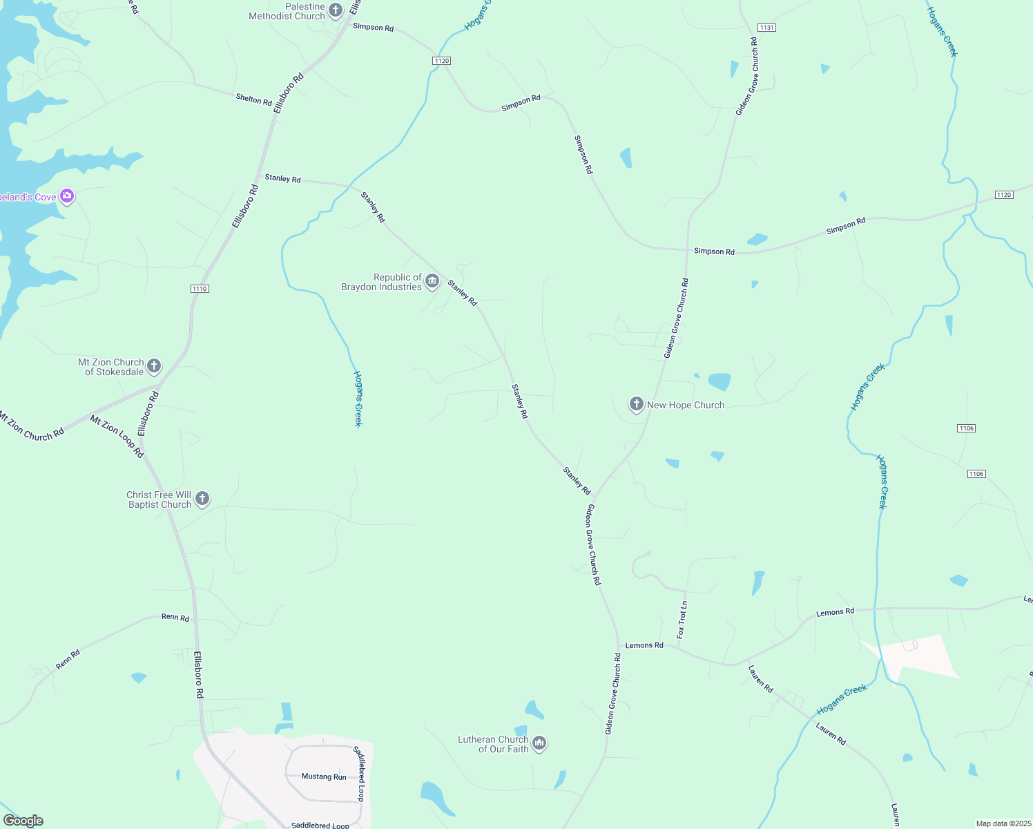 map of restaurants, bars, coffee shops, grocery stores, and more near 816 Stanley Road in Stokesdale