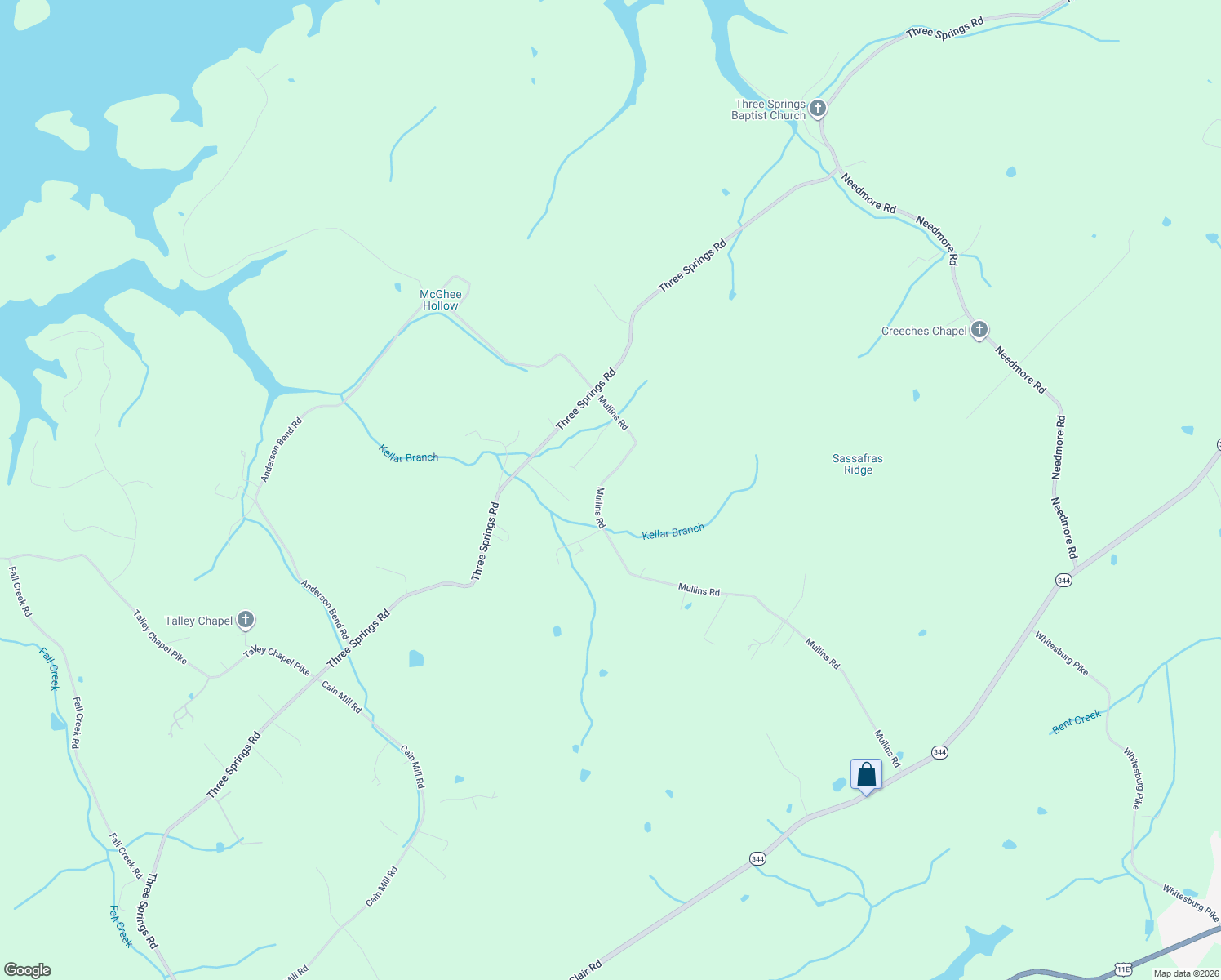 map of restaurants, bars, coffee shops, grocery stores, and more near 1812 Mullins Road in Russellville