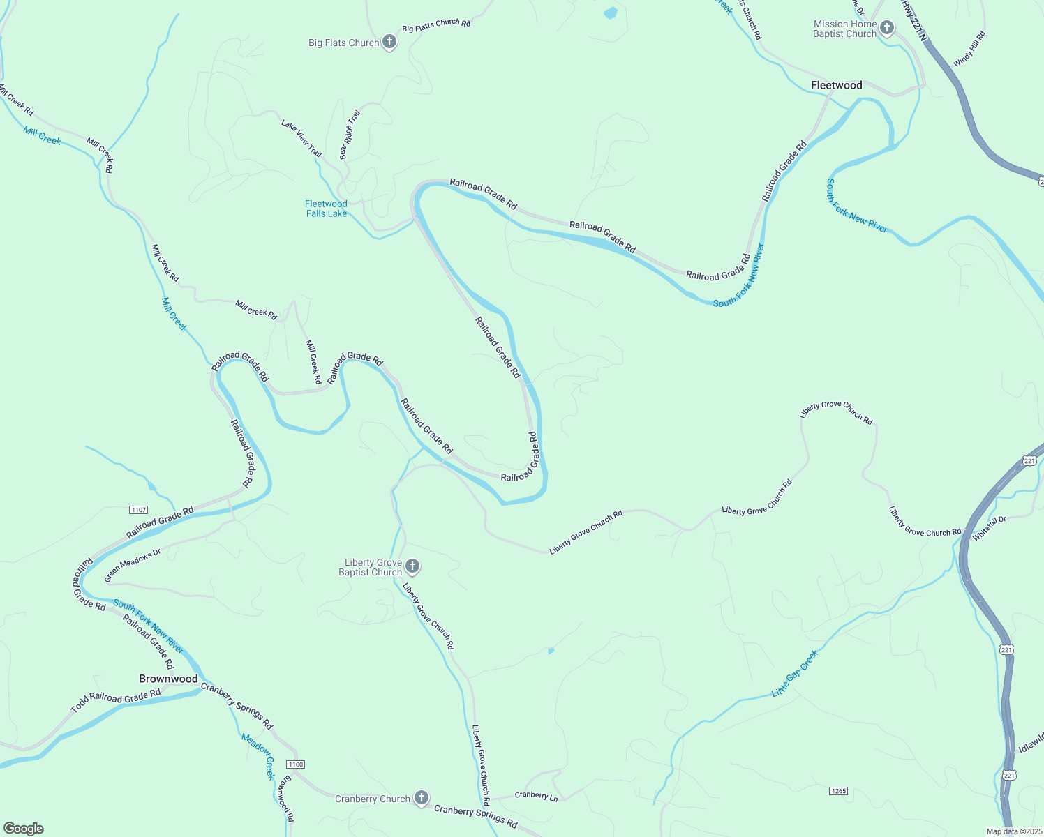 map of restaurants, bars, coffee shops, grocery stores, and more near 3892 Railroad Grade Road in Fleetwood