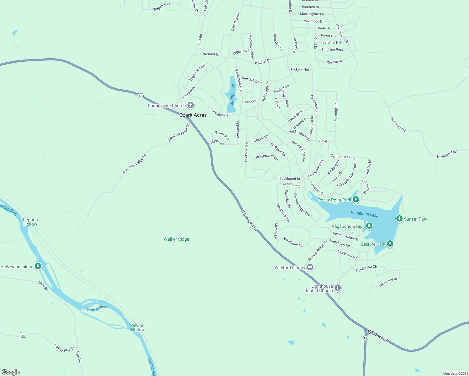 map of restaurants, bars, coffee shops, grocery stores, and more near 1794 US Highway 63 in Williford