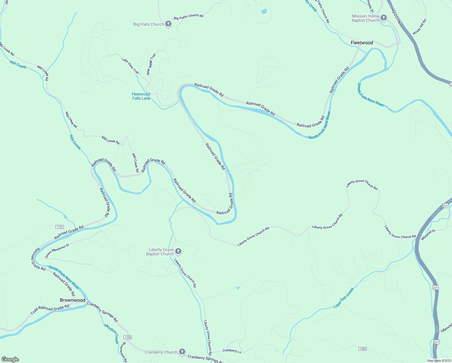 map of restaurants, bars, coffee shops, grocery stores, and more near 3892 Railroad Grade Road in Fleetwood