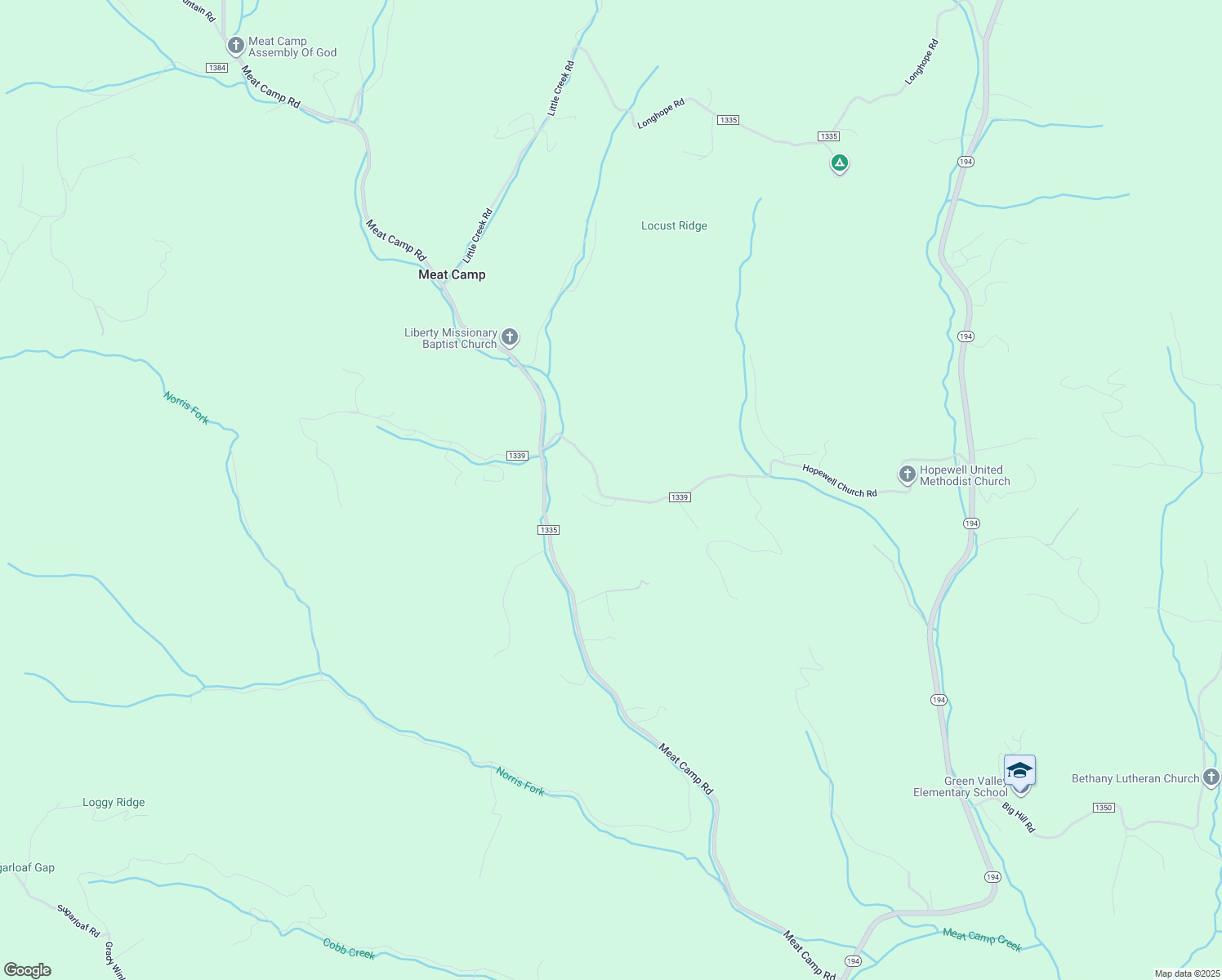map of restaurants, bars, coffee shops, grocery stores, and more near 1354 Hopewell Church Road in Boone