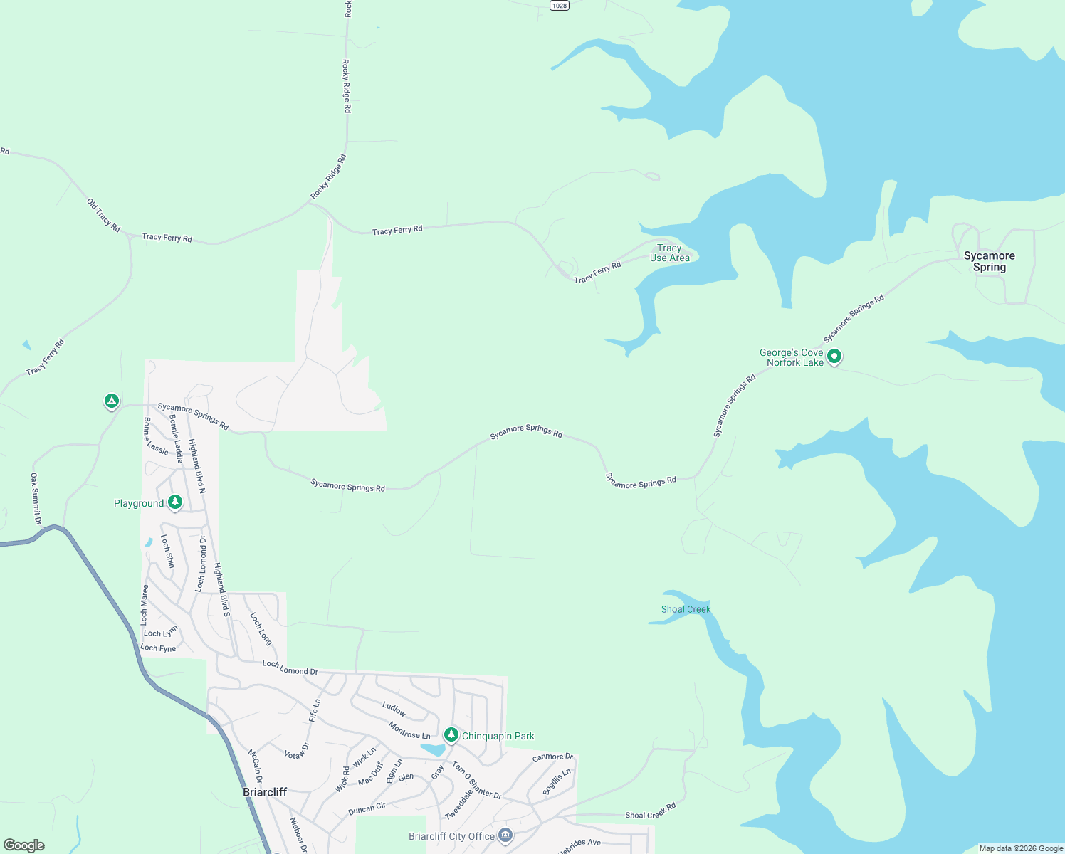 map of restaurants, bars, coffee shops, grocery stores, and more near 2036 Sycamore Springs Road in Mountain Home