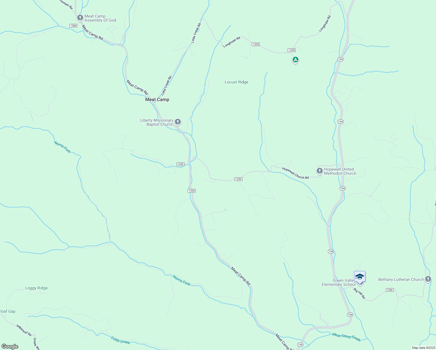map of restaurants, bars, coffee shops, grocery stores, and more near 1354 Hopewell Church Road in Boone