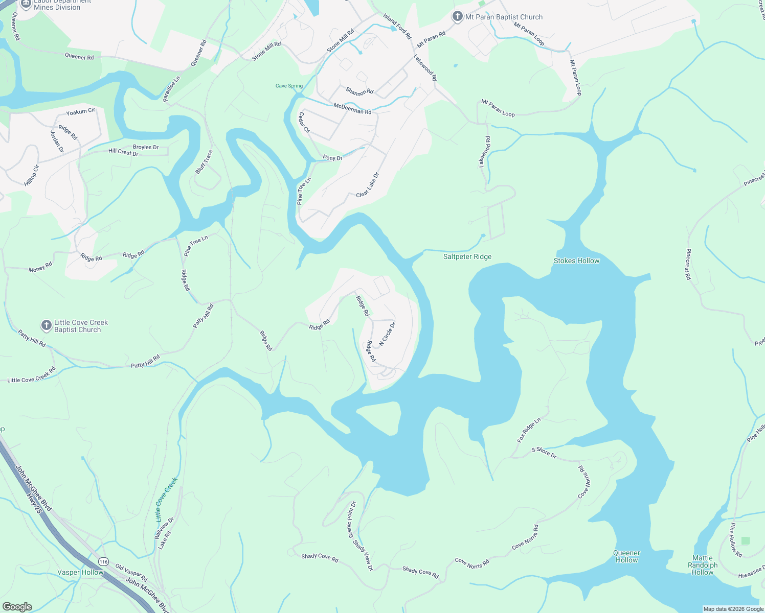 map of restaurants, bars, coffee shops, grocery stores, and more near 152 Lauer Lane in Caryville
