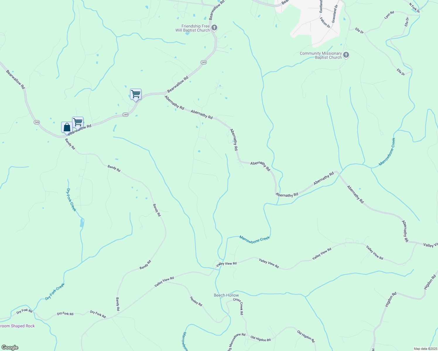 map of restaurants, bars, coffee shops, grocery stores, and more near 1025 Dogwood Drive in Ashland City