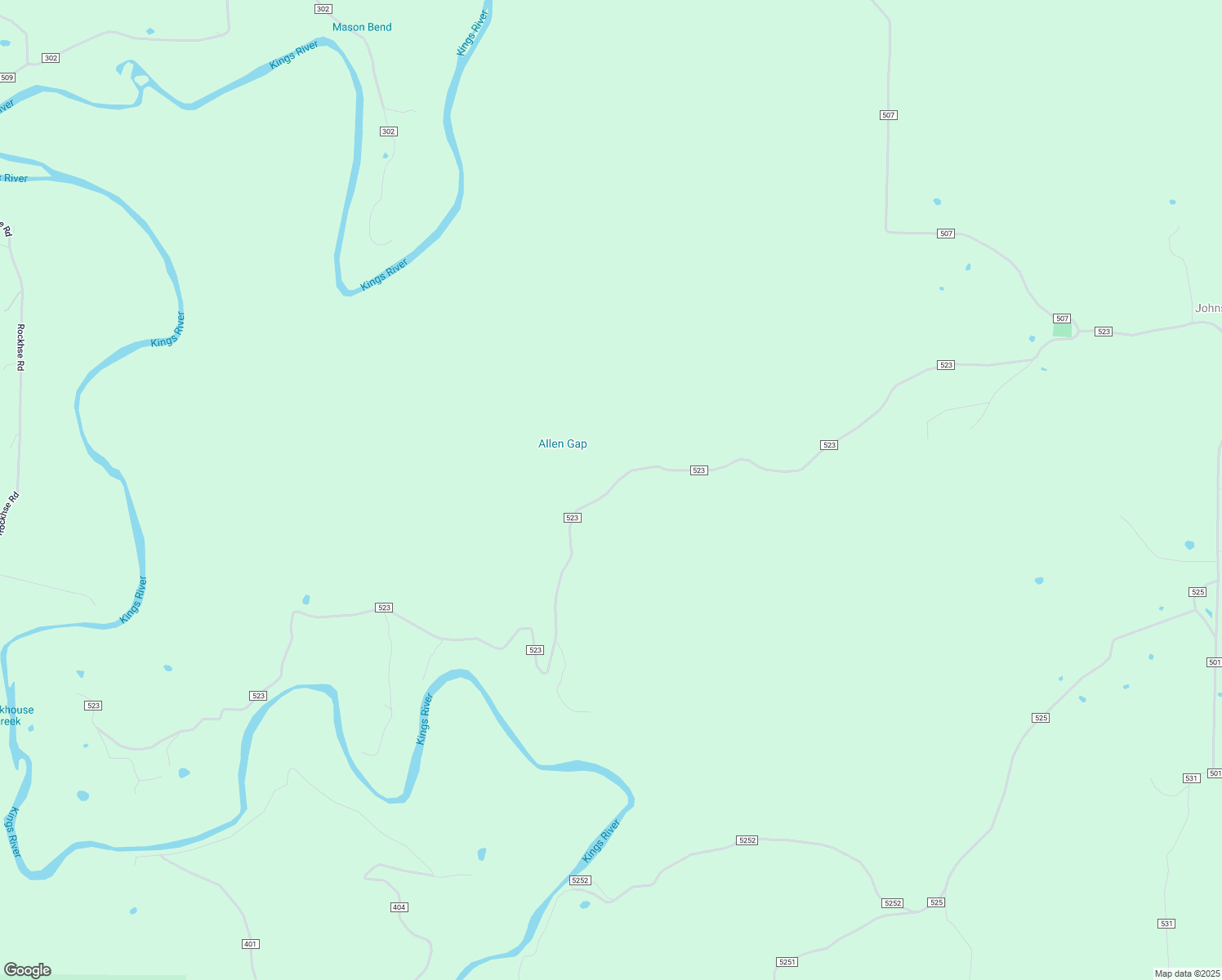 map of restaurants, bars, coffee shops, grocery stores, and more near County Road 523 in Berryville