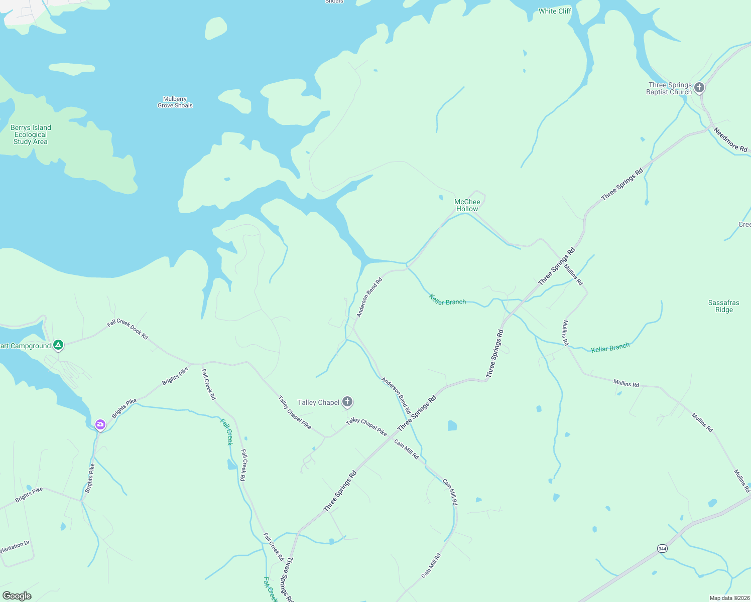 map of restaurants, bars, coffee shops, grocery stores, and more near 2128 Anderson Bend Road in Russellville