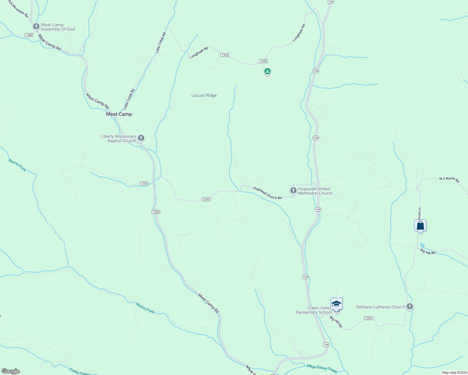 map of restaurants, bars, coffee shops, grocery stores, and more near 940 Hopewell Church Road in Boone