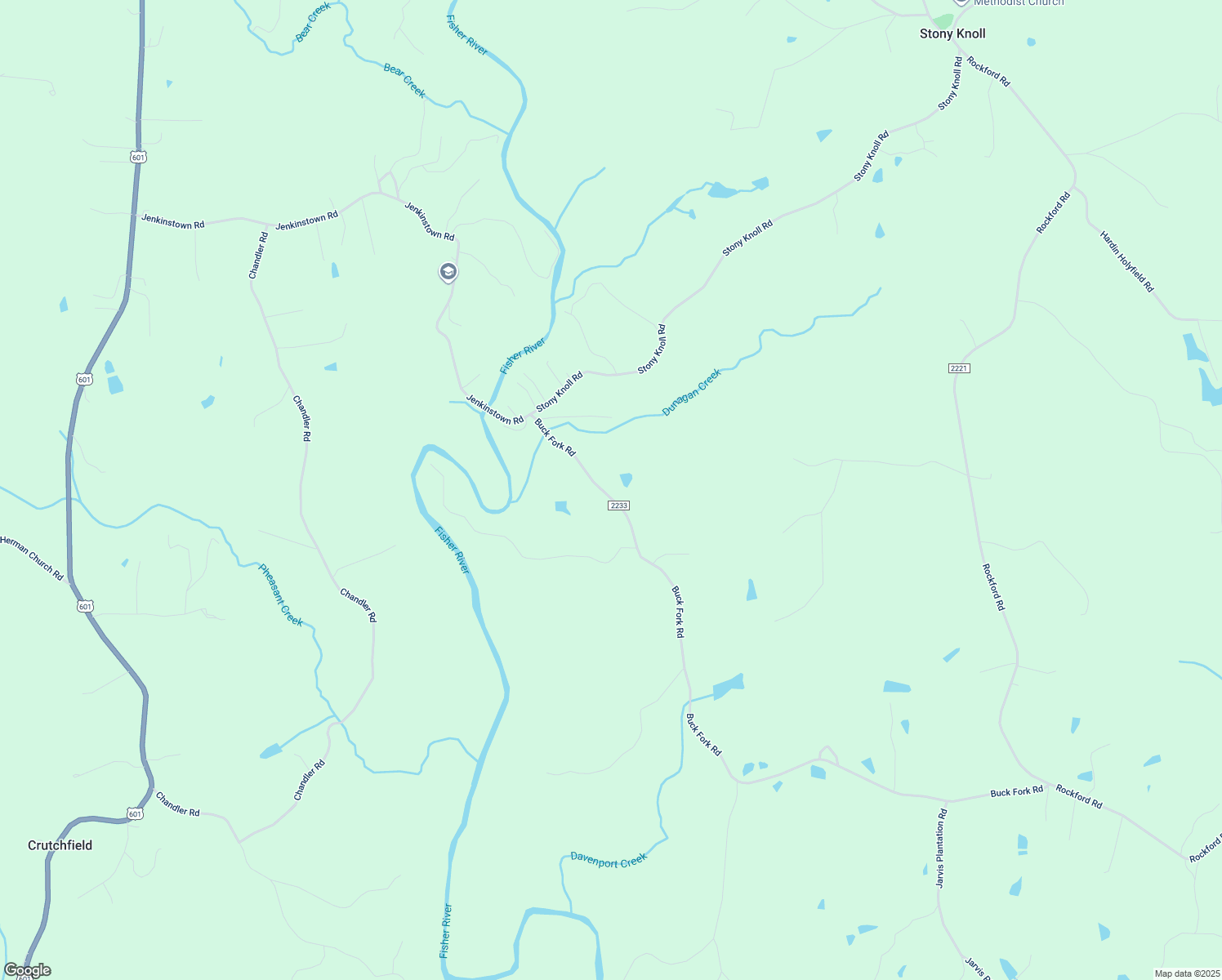 map of restaurants, bars, coffee shops, grocery stores, and more near 1066 Buck Fork Road in Dobson