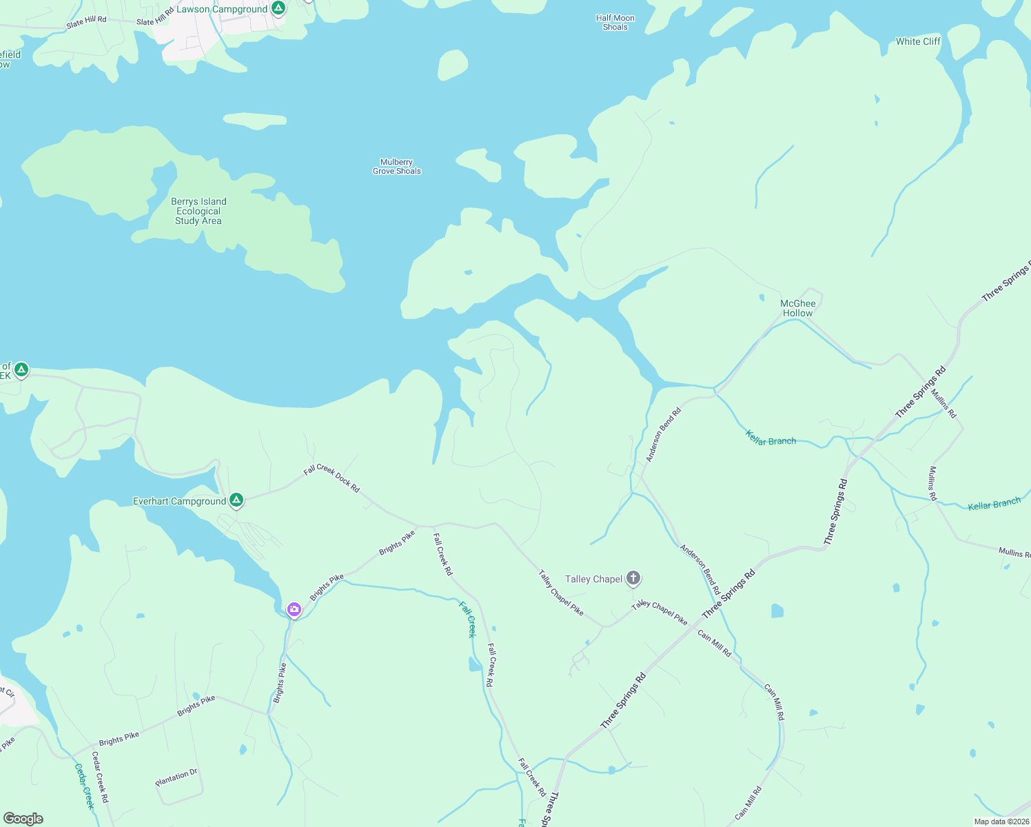 map of restaurants, bars, coffee shops, grocery stores, and more near 2004 Turner Landing Road in Russellville