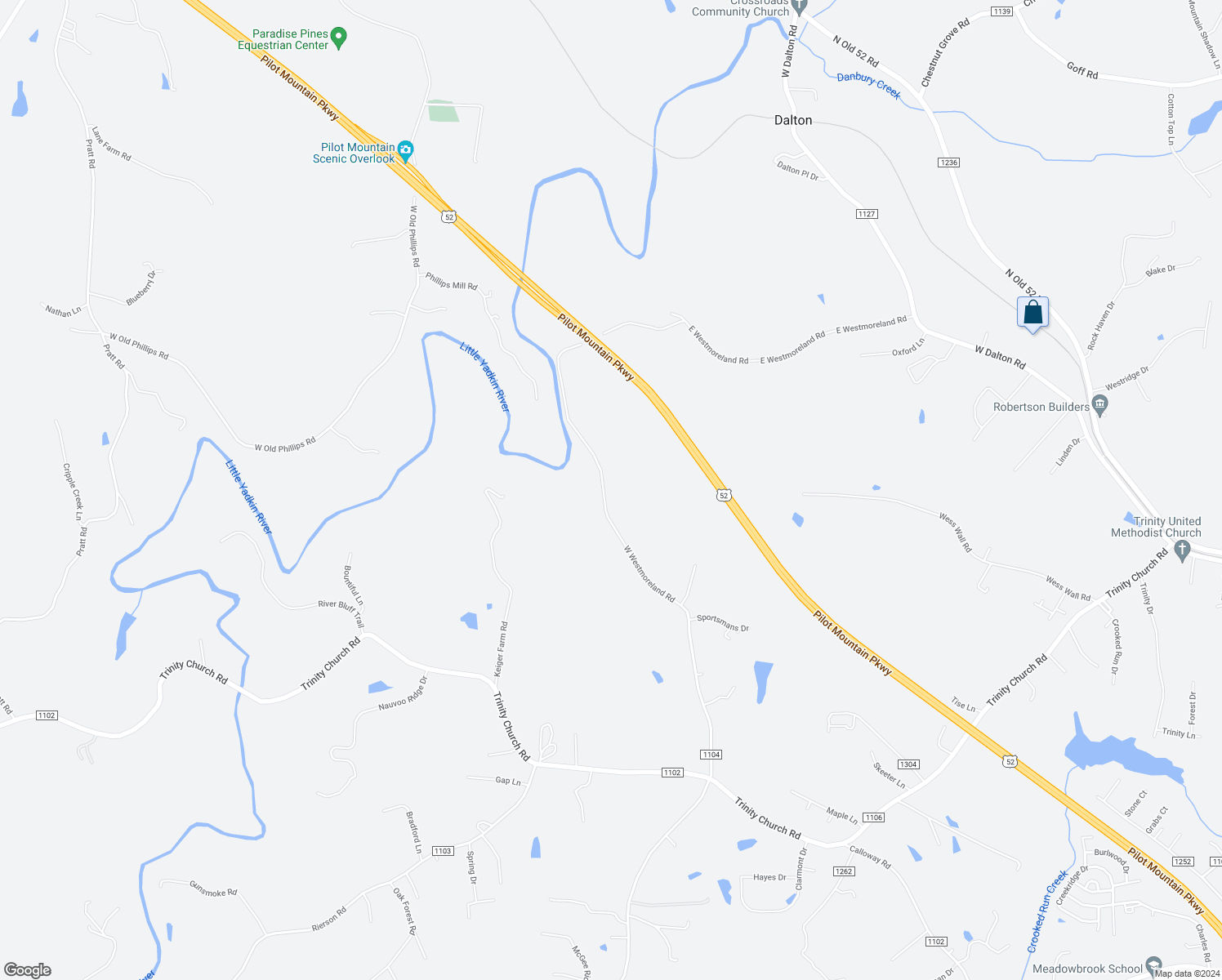 map of restaurants, bars, coffee shops, grocery stores, and more near 1858 West Westmoreland Road in King