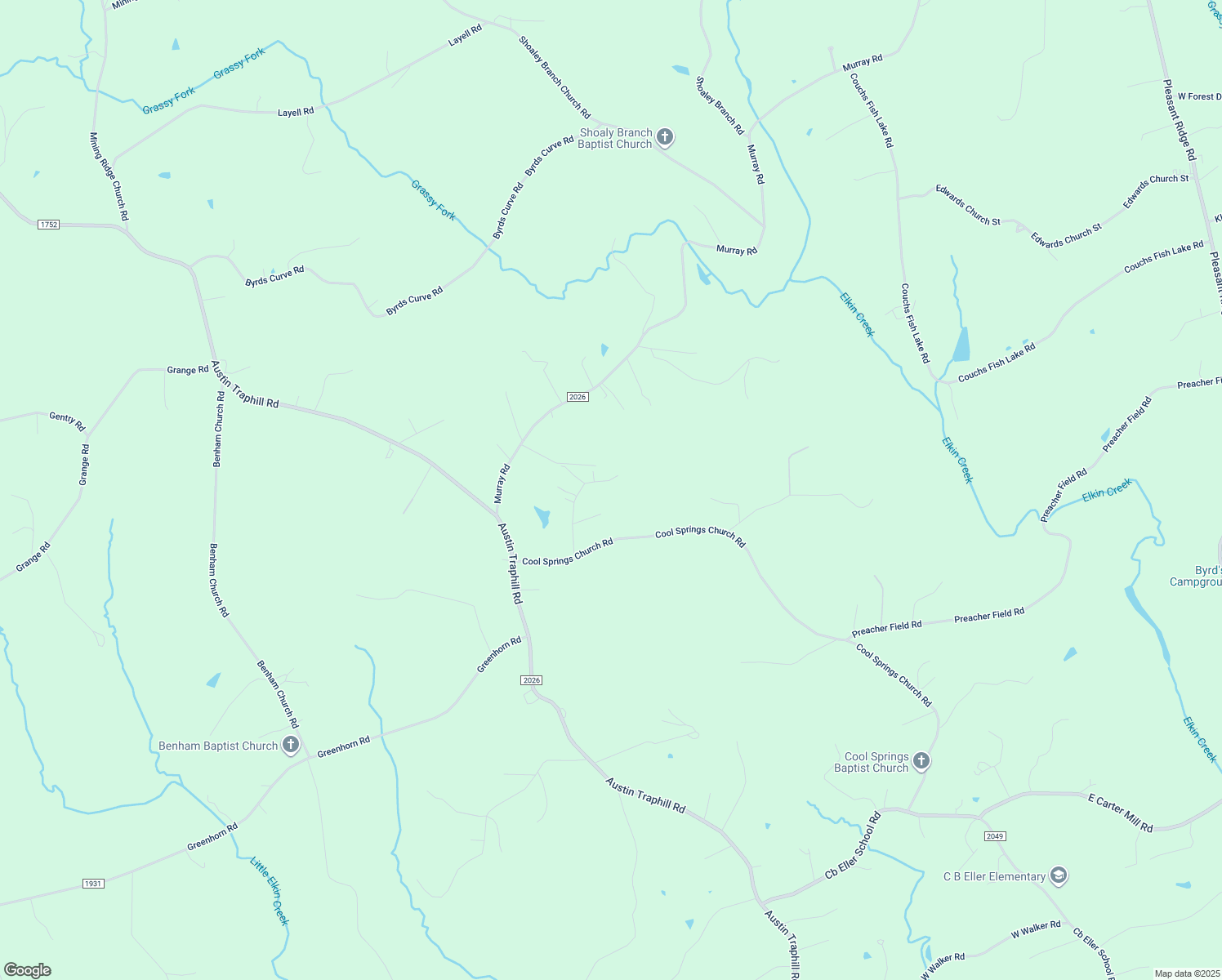map of restaurants, bars, coffee shops, grocery stores, and more near 362 Crestbrooke Drive in Elkin