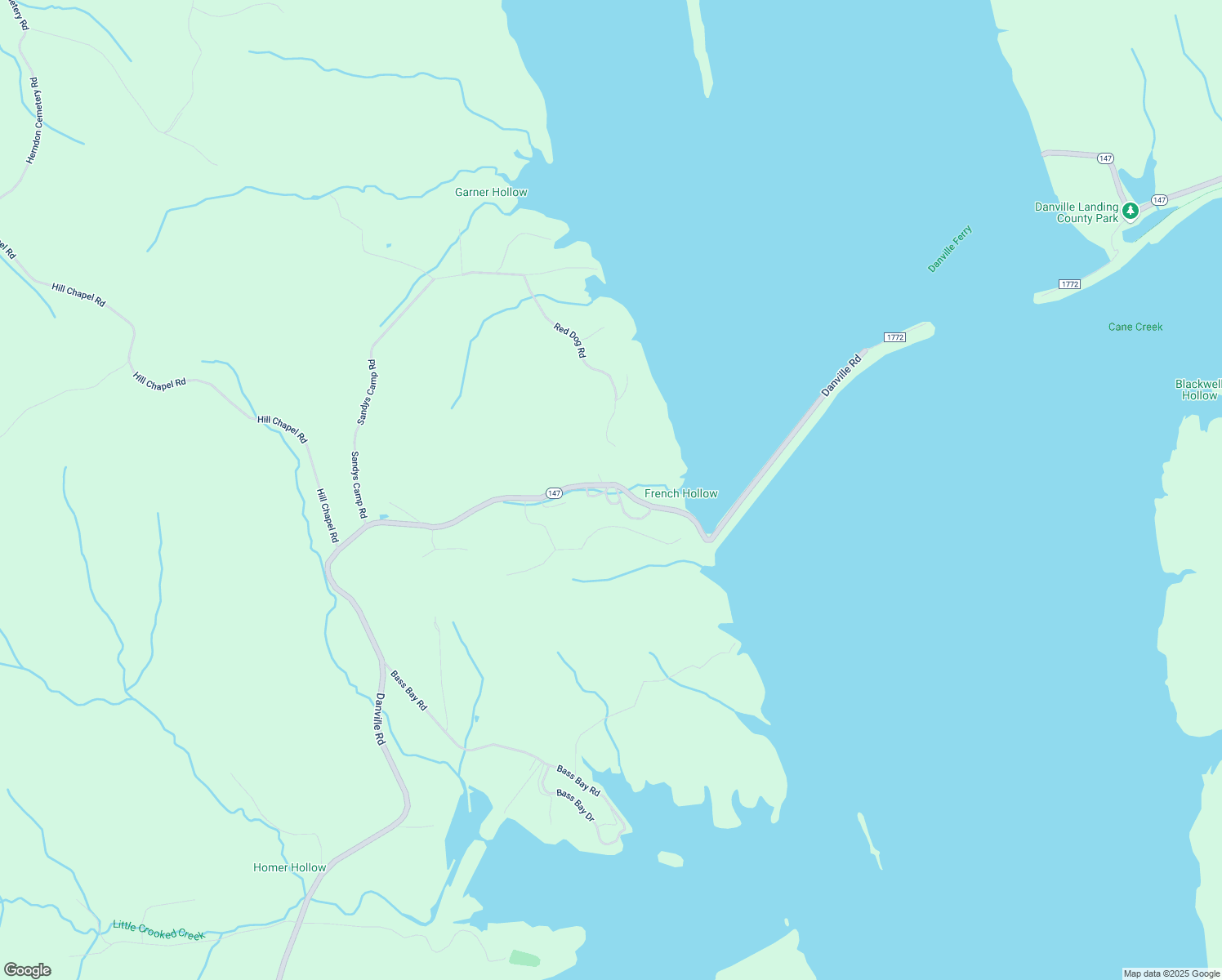 map of restaurants, bars, coffee shops, grocery stores, and more near 8899 Danville Road in Big Sandy