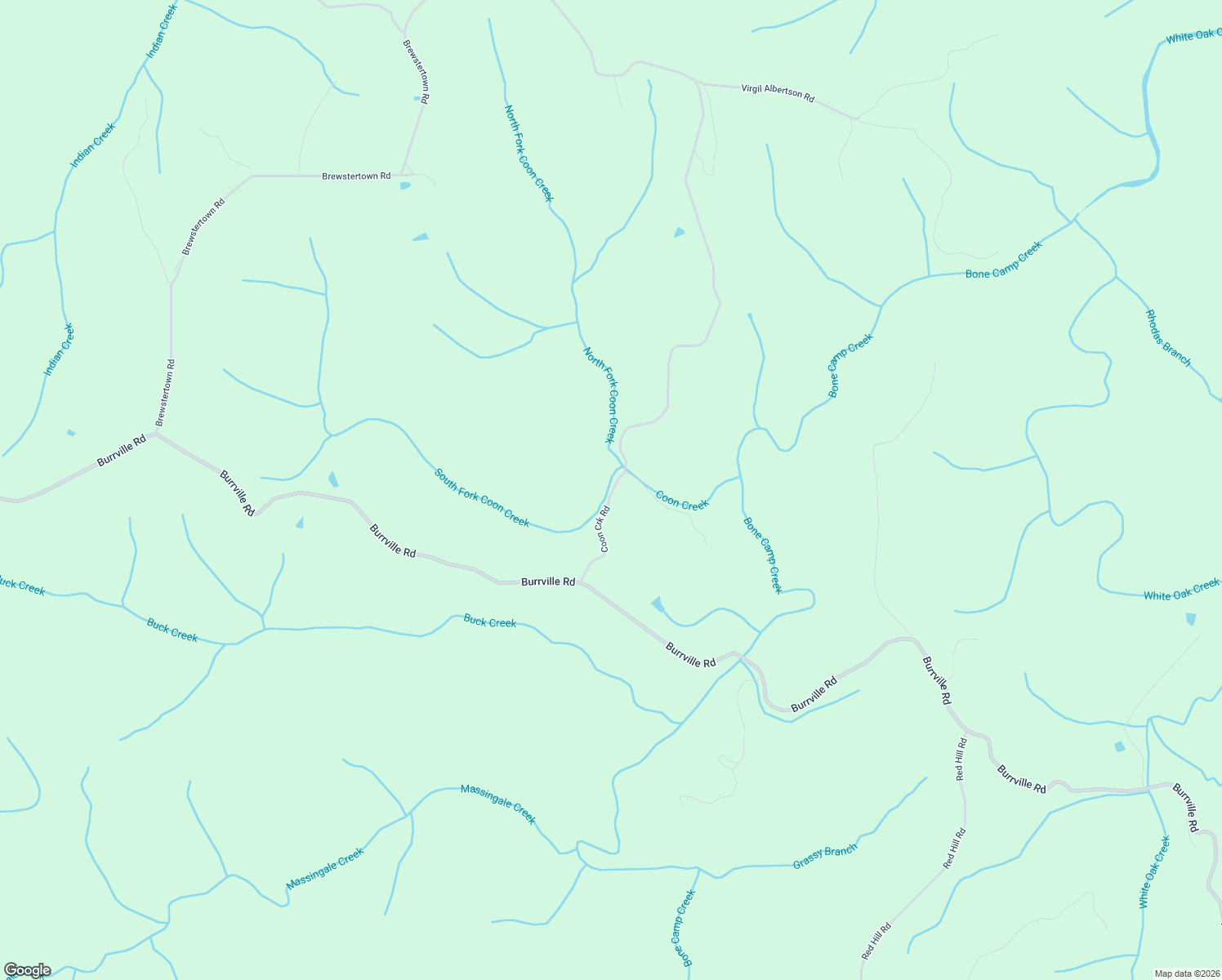 map of restaurants, bars, coffee shops, grocery stores, and more near 112 Coon Creek Road in Sunbright