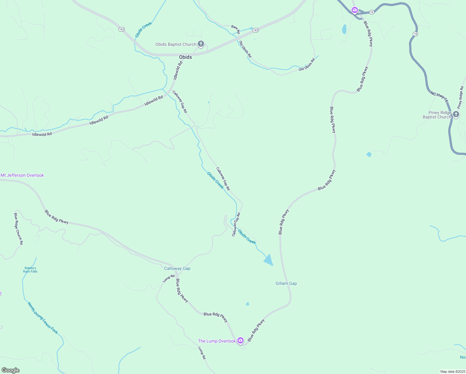 map of restaurants, bars, coffee shops, grocery stores, and more near 1011 Calloway Gap Road in West Jefferson