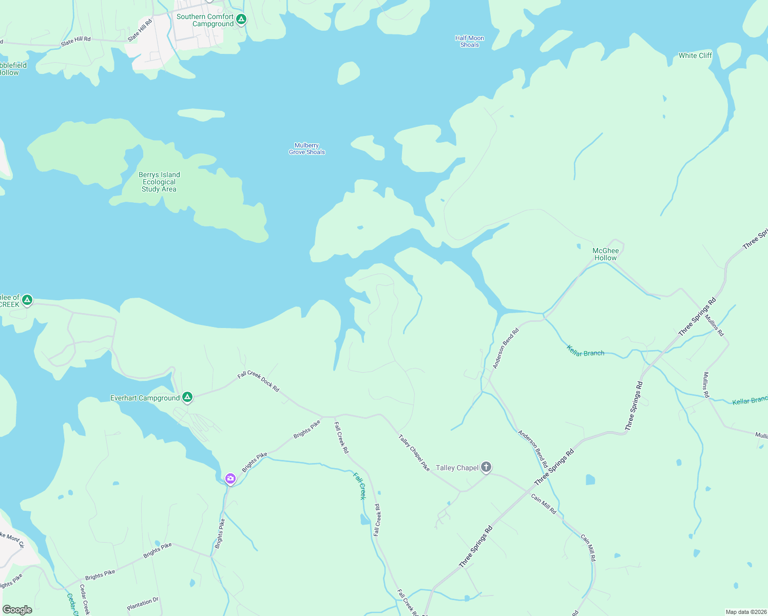 map of restaurants, bars, coffee shops, grocery stores, and more near 6336 Coves Edge Trail in Russellville