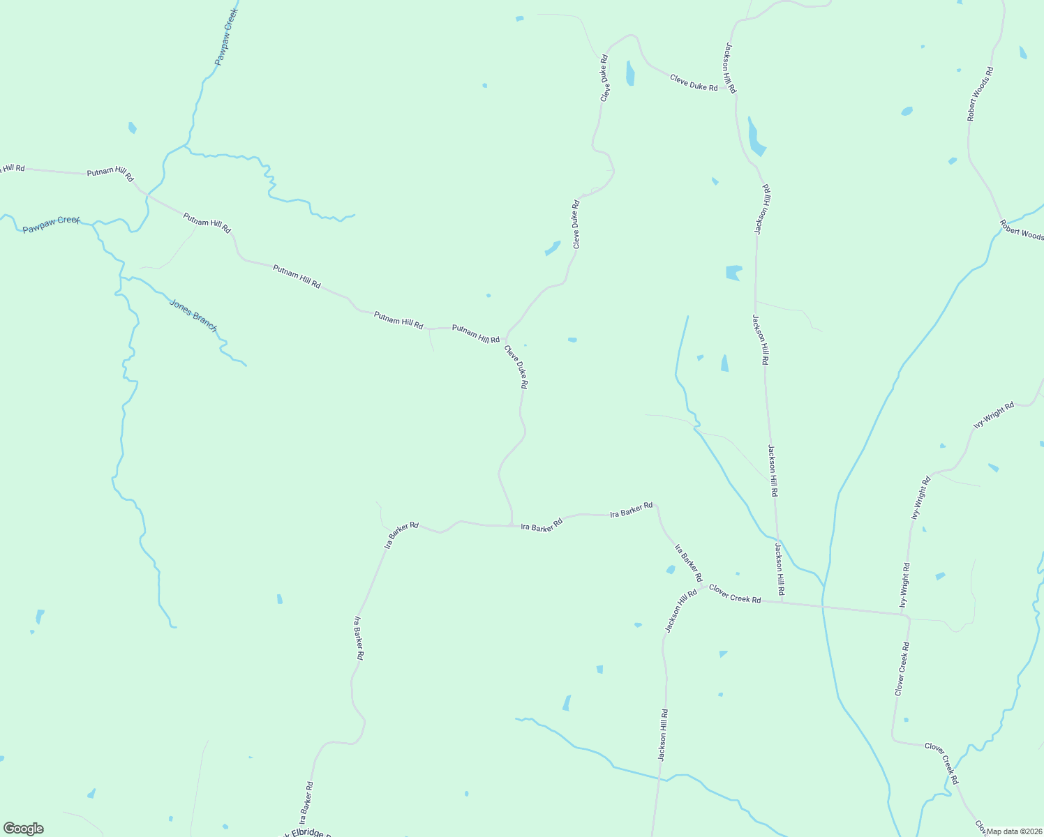 map of restaurants, bars, coffee shops, grocery stores, and more near 1381 Cleve Duke Road in Hornbeak