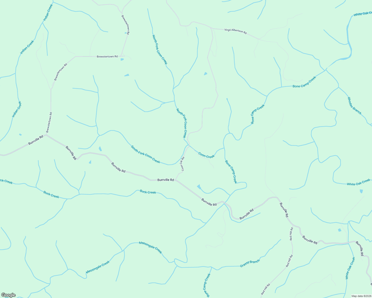 map of restaurants, bars, coffee shops, grocery stores, and more near 112 Coon Creek Road in Sunbright