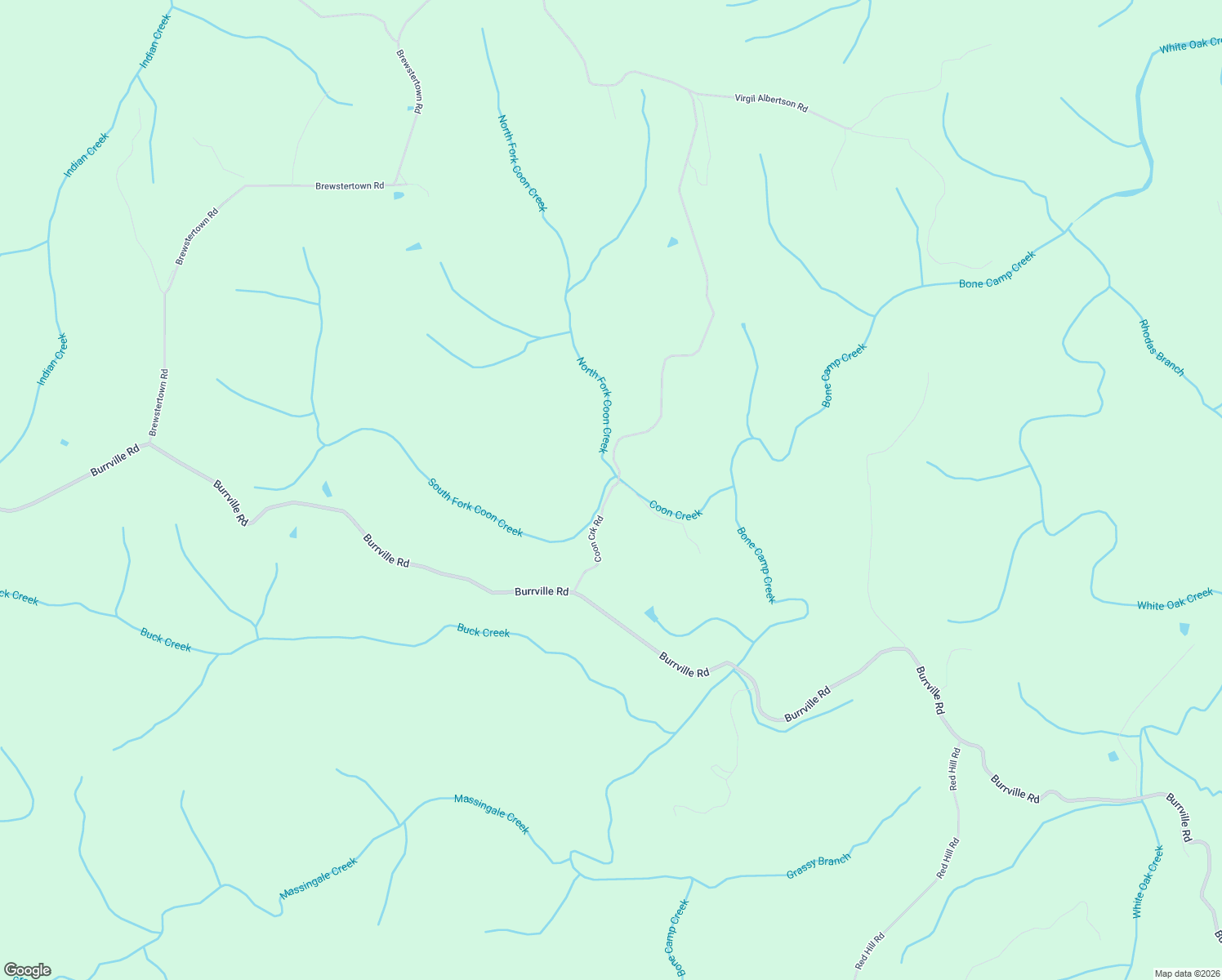 map of restaurants, bars, coffee shops, grocery stores, and more near 112 Coon Creek Road in Sunbright