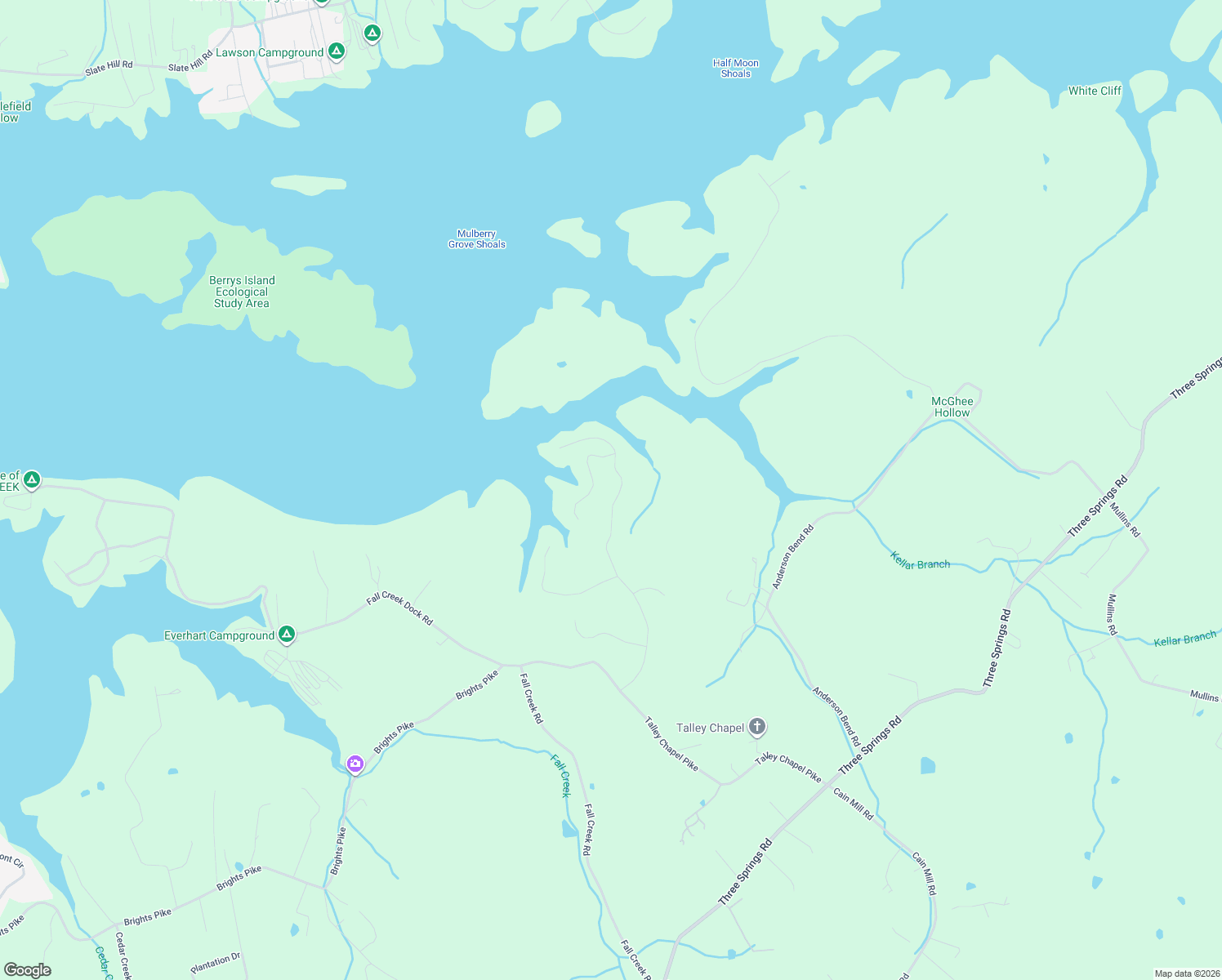 map of restaurants, bars, coffee shops, grocery stores, and more near 6336 Coves Edge Trail in Russellville