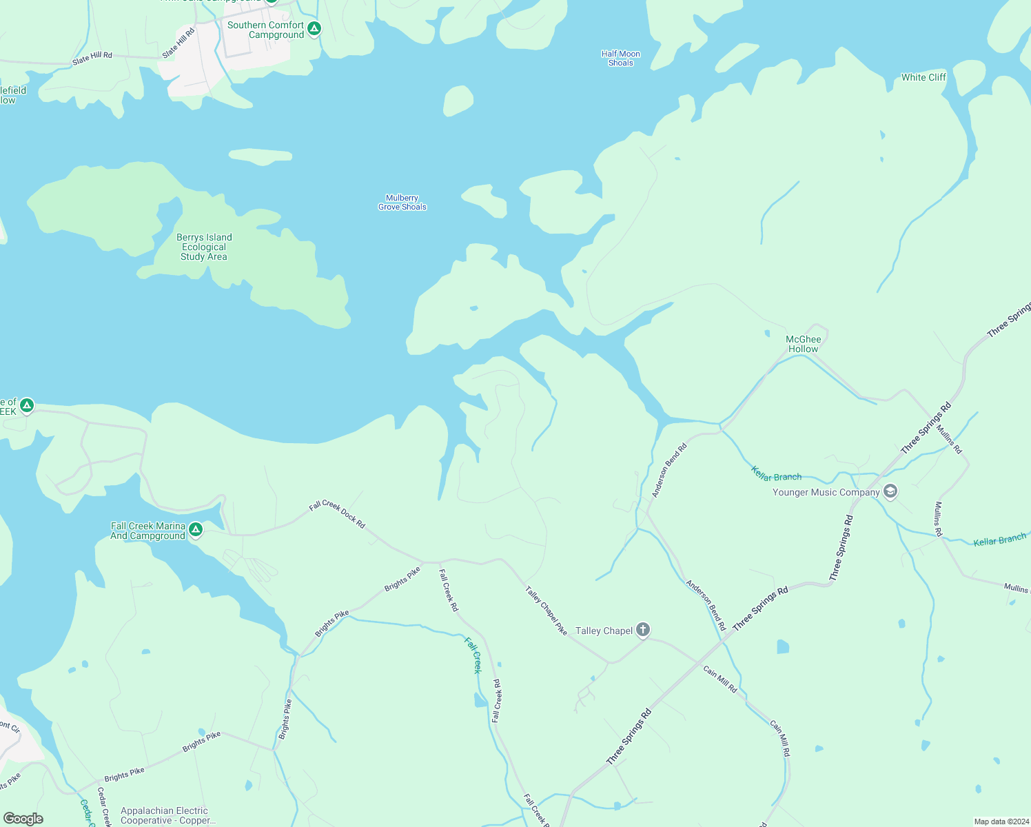 map of restaurants, bars, coffee shops, grocery stores, and more near 6336 Coves Edge Trail in Russellville