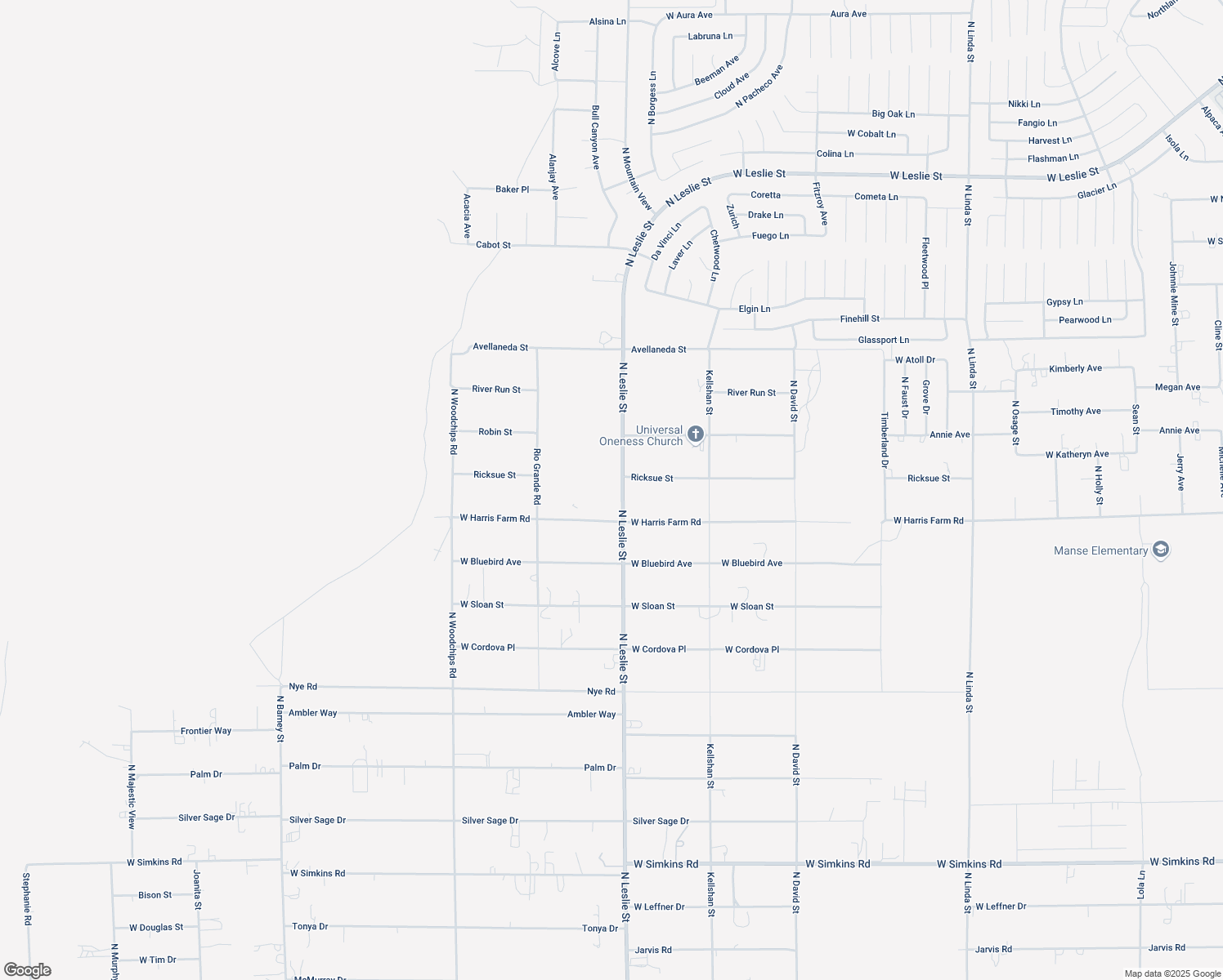 map of restaurants, bars, coffee shops, grocery stores, and more near 2031 Ricksue Street in Pahrump