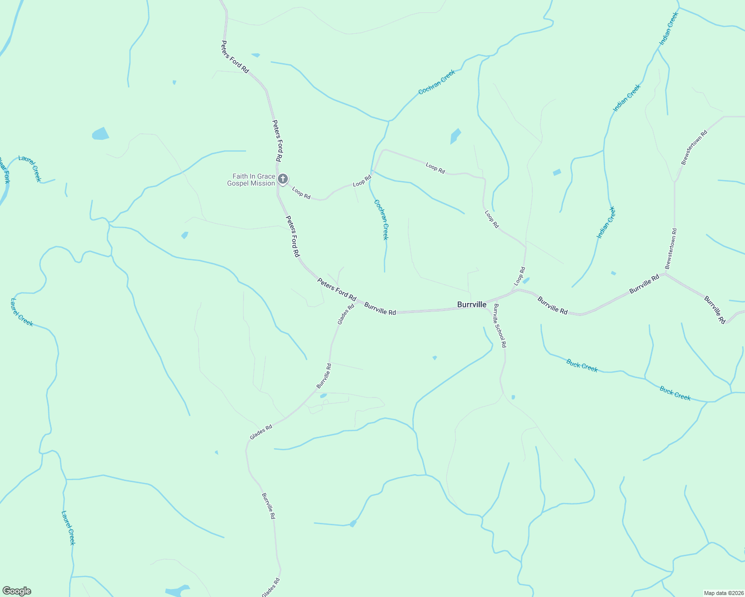 map of restaurants, bars, coffee shops, grocery stores, and more near 1240 Burrville Road in Sunbright