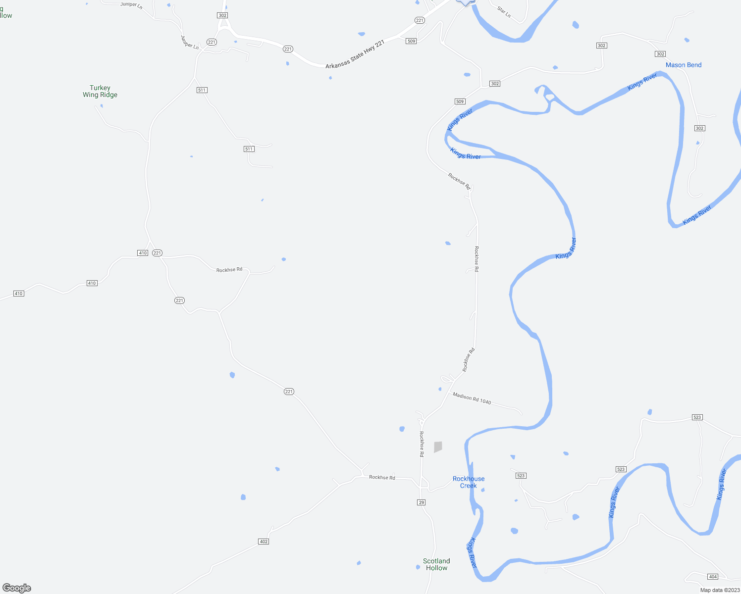 map of restaurants, bars, coffee shops, grocery stores, and more near Rockhse Road in Madison County