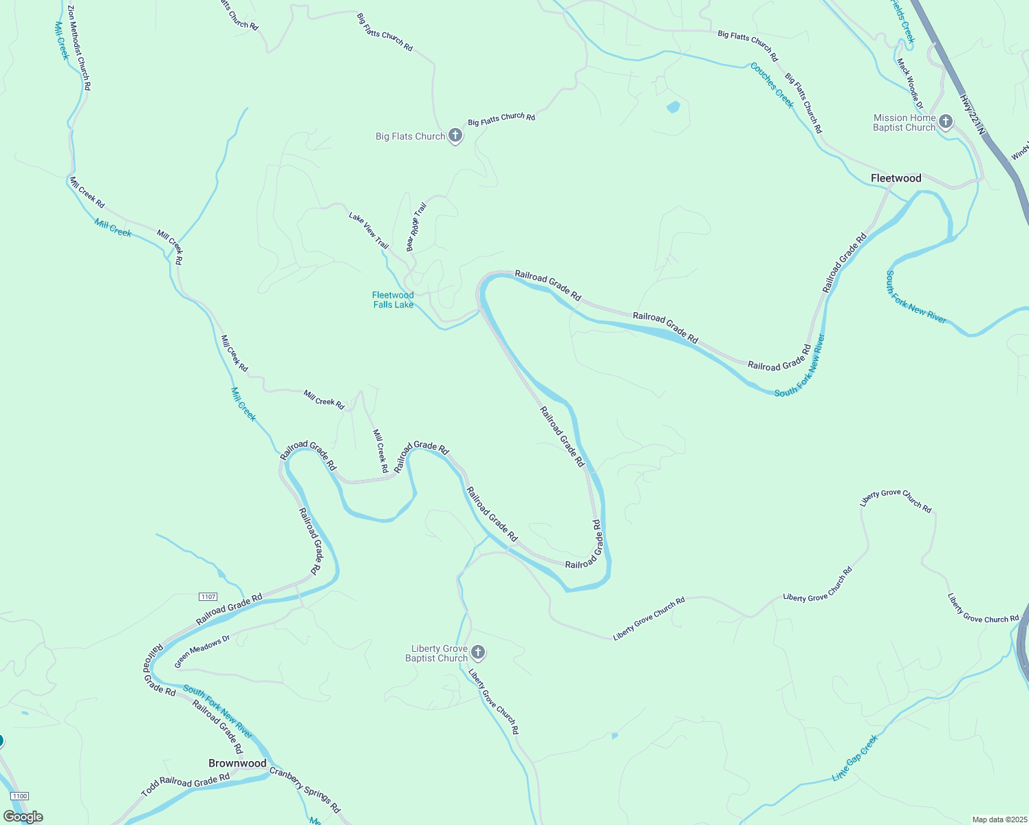 map of restaurants, bars, coffee shops, grocery stores, and more near 3494 Railroad Grade Road in Fleetwood