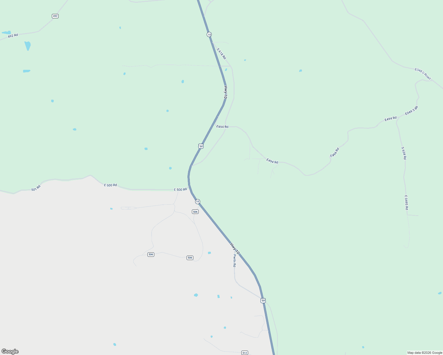 map of restaurants, bars, coffee shops, grocery stores, and more near 54192 U.S. 59 in Colcord