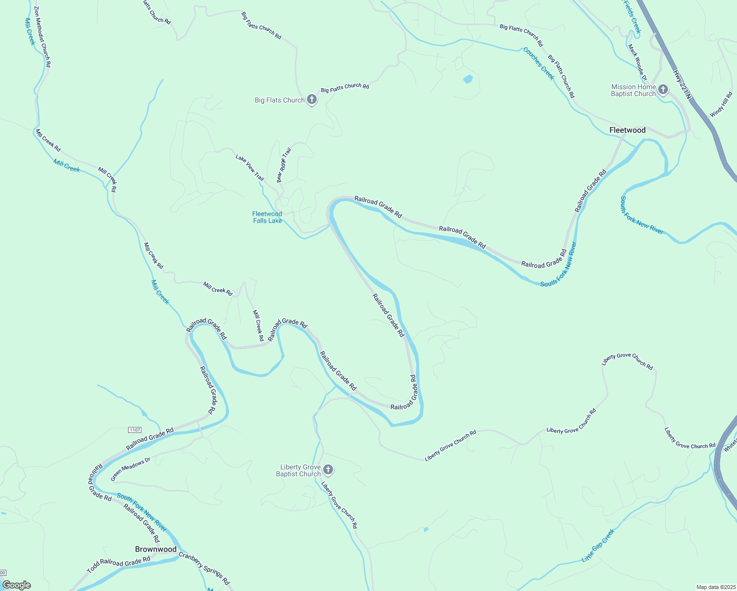 map of restaurants, bars, coffee shops, grocery stores, and more near 3494 Railroad Grade Road in Fleetwood