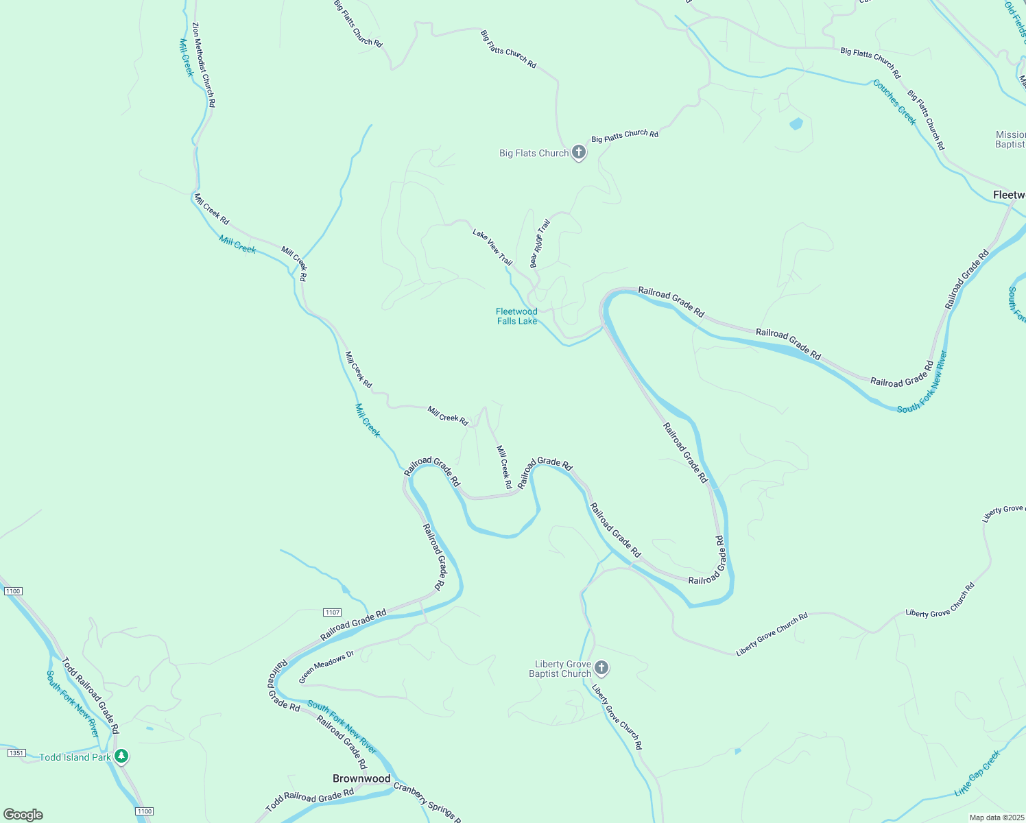 map of restaurants, bars, coffee shops, grocery stores, and more near Cooper Ridge Road in Watauga County