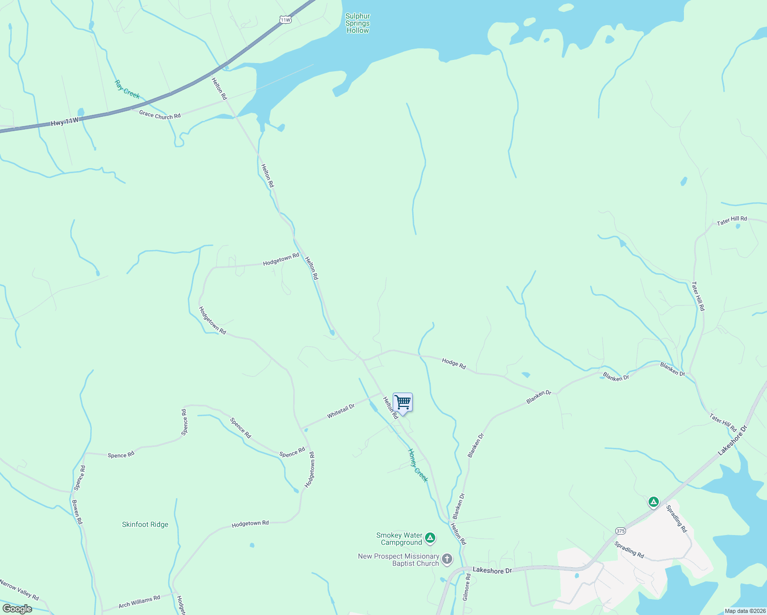 map of restaurants, bars, coffee shops, grocery stores, and more near 175 Lakeland Ridge Road in Bean Station