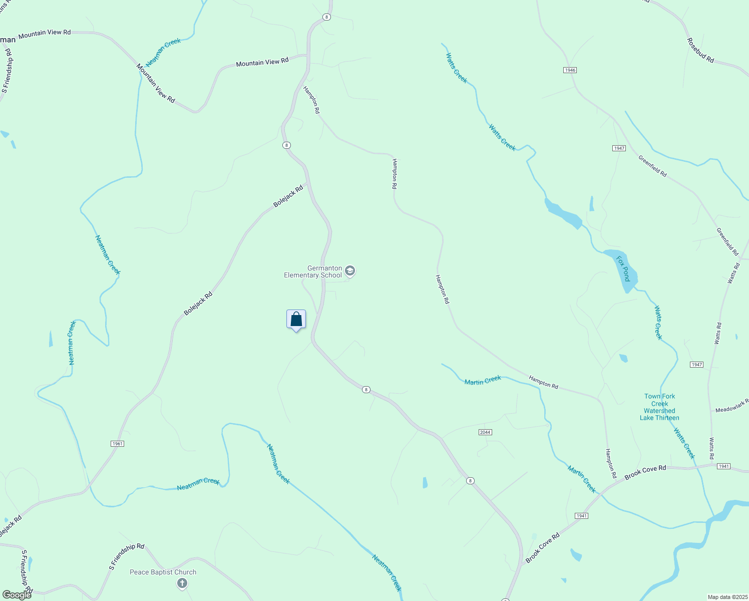 map of restaurants, bars, coffee shops, grocery stores, and more near 6085 North Carolina 8 in Lawsonville