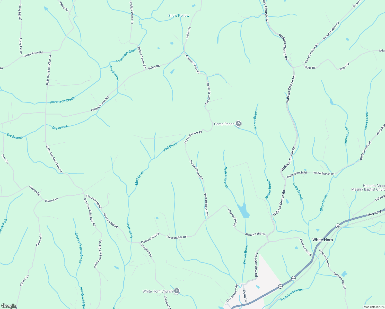 map of restaurants, bars, coffee shops, grocery stores, and more near 230 Buzzard Roost Road in Bulls Gap