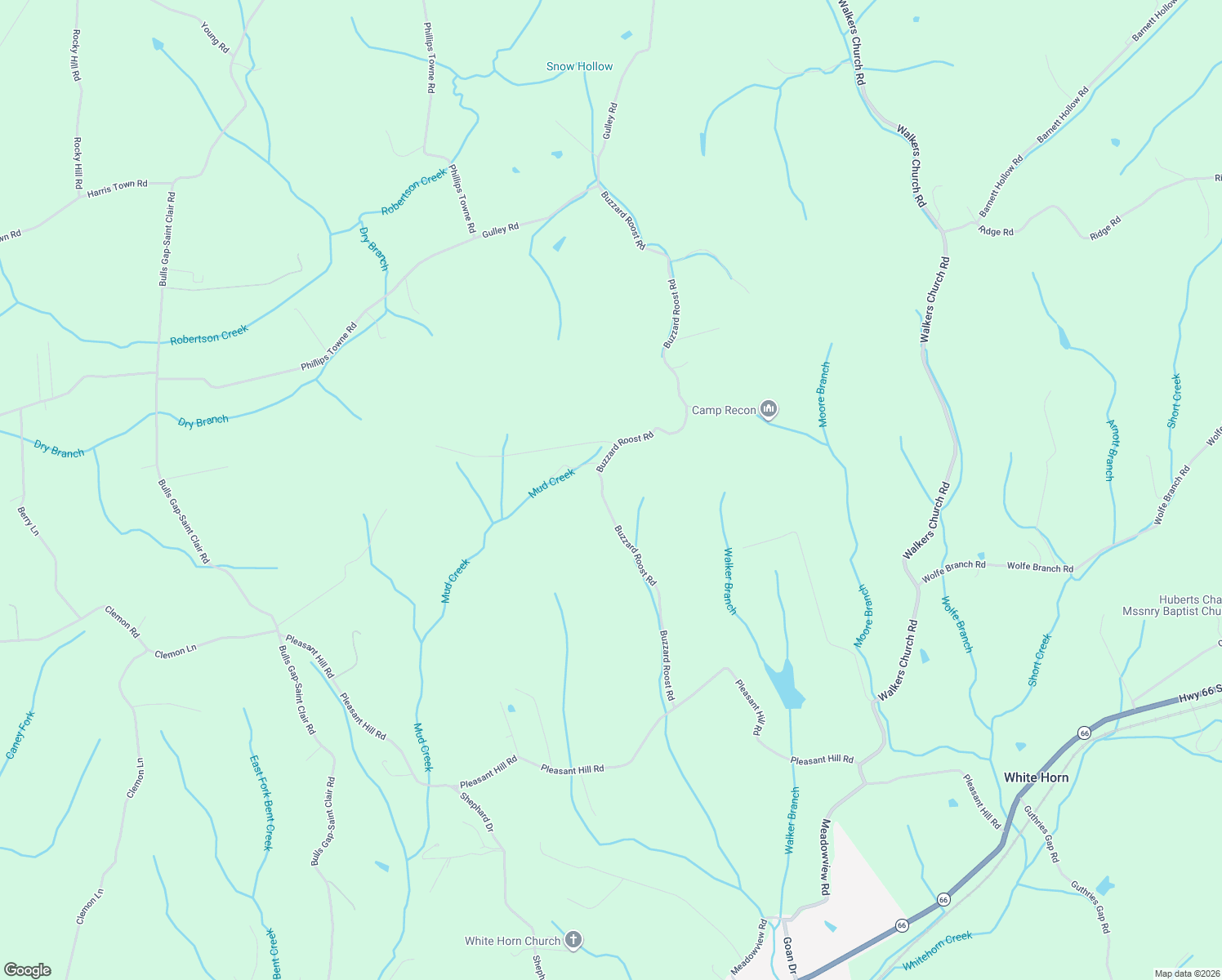 map of restaurants, bars, coffee shops, grocery stores, and more near 230 Buzzard Roost Road in Bulls Gap