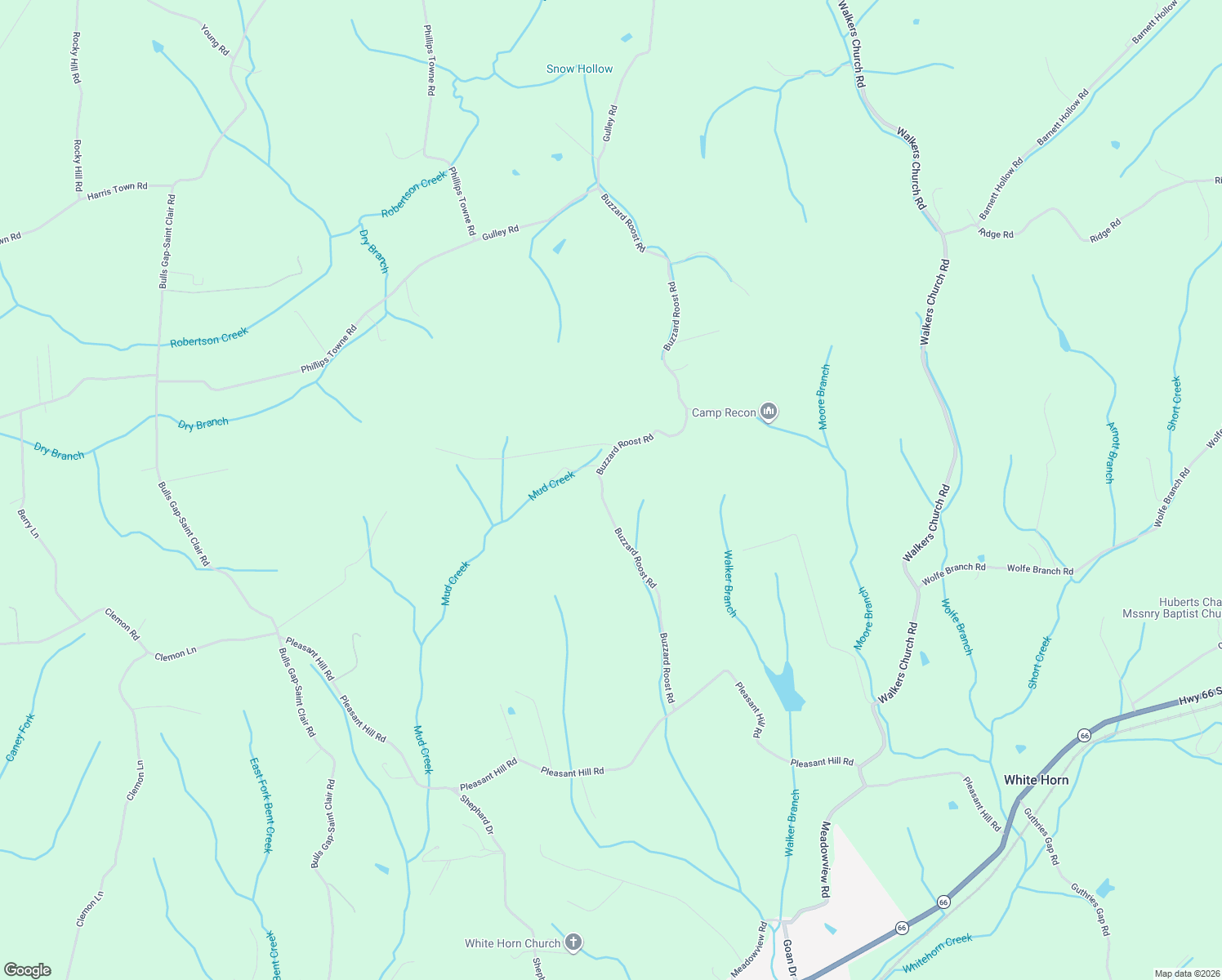 map of restaurants, bars, coffee shops, grocery stores, and more near 230 Buzzard Roost Road in Bulls Gap