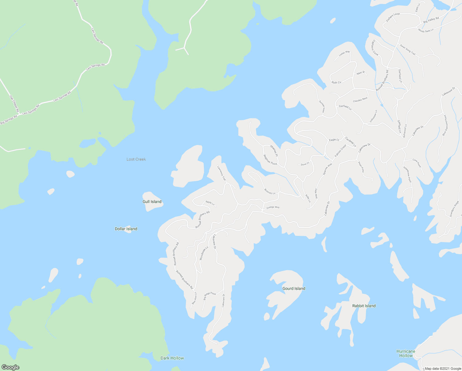 map of restaurants, bars, coffee shops, grocery stores, and more near 6070 Russell Brothers Road in Sharps Chapel